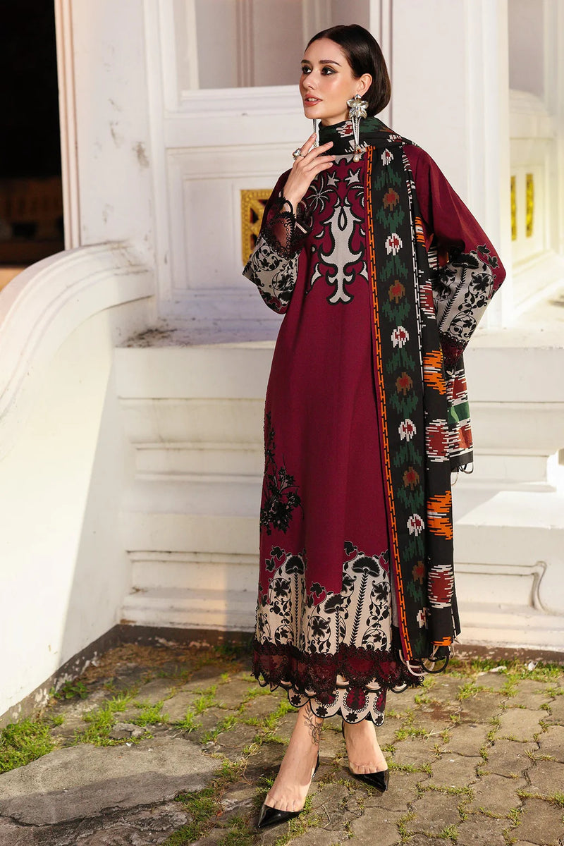 CHARIZMA-3PC KHADDAR PRINTED SHIRT WITH KHADDAR PRINTED DUPATTA AND PRINT TROUSER- NK 0212