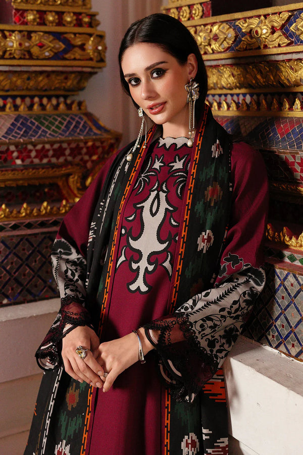 CHARIZMA-3PC KHADDAR PRINTED SHIRT WITH KHADDAR PRINTED DUPATTA AND PRINT TROUSER- NK 0212