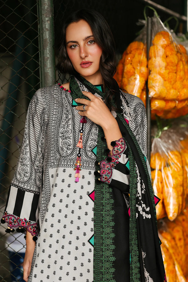 CHARIZMA-3PC KHADDAR PRINTED SHIRT WITH KHADDAR PRINTED DUPATTA AND PRINT TROUSER- NK 0209