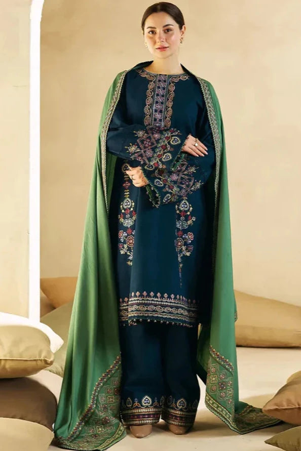 Dhanak Unstitched 3PC Embroidered-1293