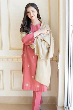 AISLING UNSTITCHED Dhanak 3PC Embroidered-1298