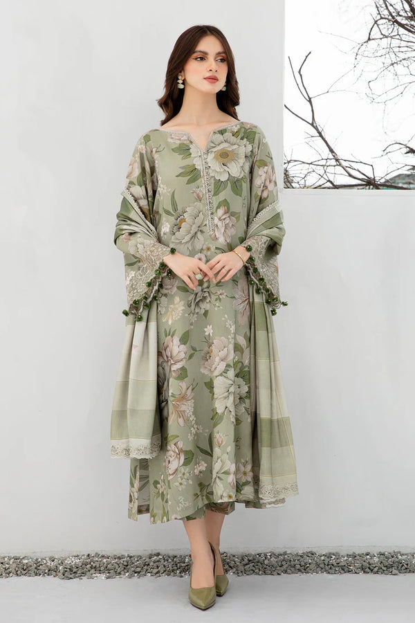 JAZMIN - 3PC LAWN PRINTED SHIRT WITH CHIFFON PRINTED DUAPTTA AND PRINT TROUSER -BIC-2510