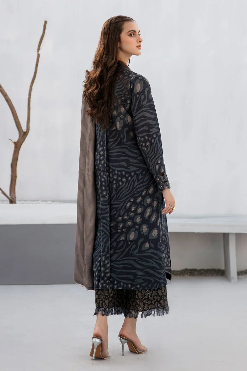 BAROUQE - 3PC UNSTITCHED KHADDAR PRINTED SHIRT WITH KHADDAR PRINT DUPATTA AND PRINT TROUSER-12620