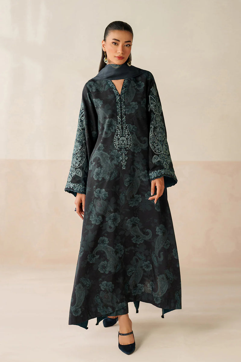 BAROQUE 3PC viscose PRINTED SHIRT WITH VISCOSE PRINTED DUAPTTA AND TROUSER-14280