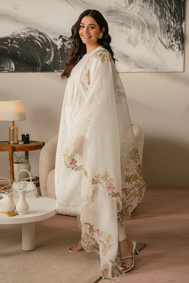 Cross Stitch - Dhanak-3PC Embroidered Shirt with Organza Embroidered Dupatta - Nk 3515