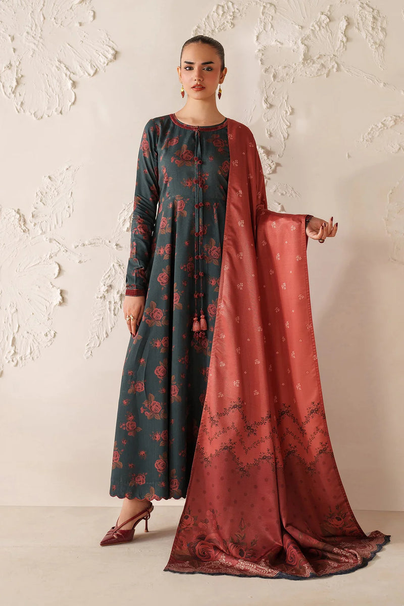 BAROQUE-3PC VISCOSE PRINTED SHIRT WITH VISCOSE PRINTED DUPATTA AND TROUSER-nk 04