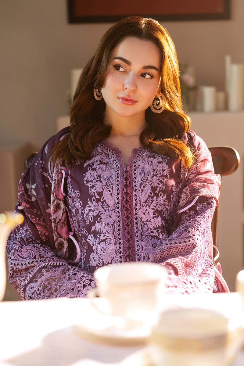 JADE-3PC DHANAK SEQUENCE EMBROIDERED SHIRT WITH DHANAK EMBROIDERED SHAWL & DHANAK TOUSER - 4152