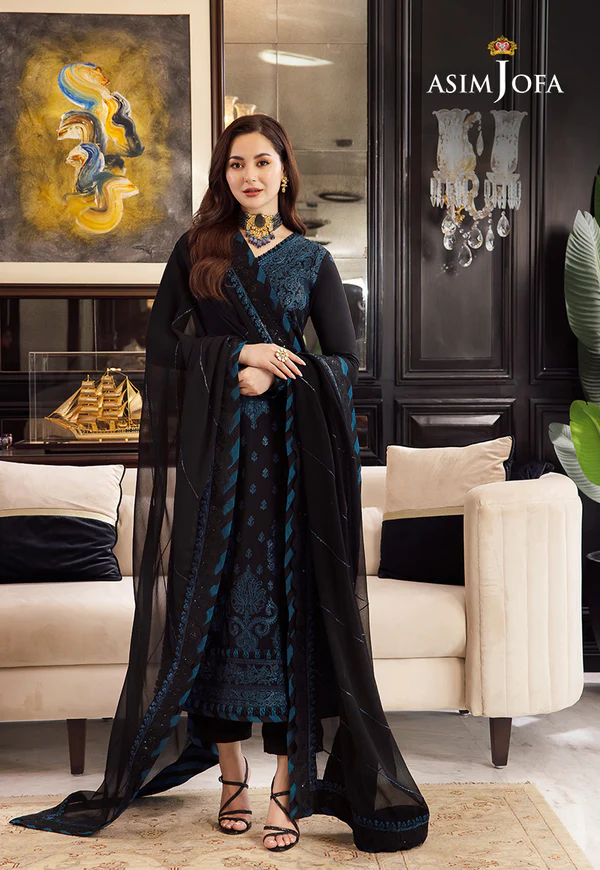ASIM JOFA - UNSTITCHED 3PC LAWN EMBROIDERED - N 2372