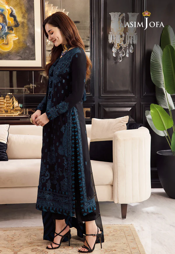 ASIM JOFA - UNSTITCHED 3PC LAWN EMBROIDERED - N 2372