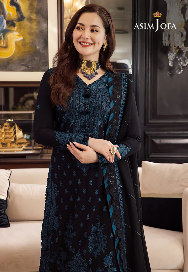 ASIM JOFA - UNSTITCHED 3PC LAWN EMBROIDERED - N 2372