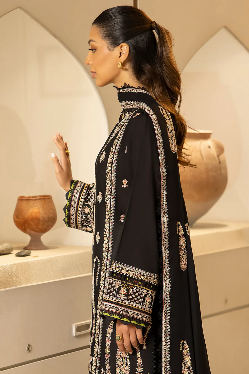 ZAHA - 3PC UNSTITCHED LAWN EMBROIDERED SHIRT WITH DIAMOND PRINTED DUPATTA AND TROUSER - 1708