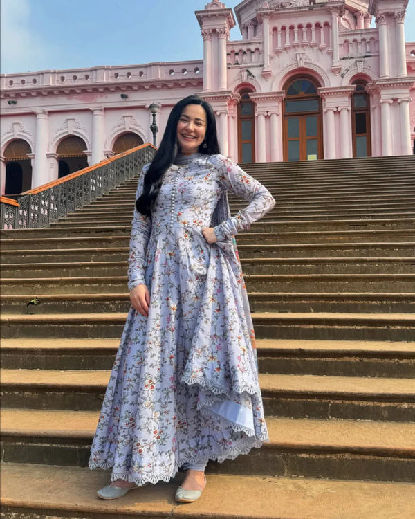 BAROUQE - 3PC UNSTITCHED KHADDAR PRINTED SHIRT WITH KHADDAR PRINTED DUPATTA AND PRINT TROUSER - NK 1203