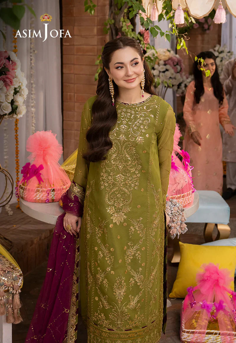 Asim Jofa Dhanak 3PC Embroidered With Chiffon Embroidered Dupatta-1134