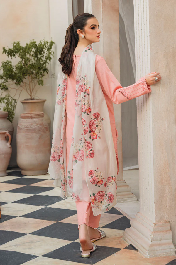 ZIVA - 3PC UNSTITCHED DHANAK EMBROIDERED WITH COUTURE WOOL SHAWL-3409