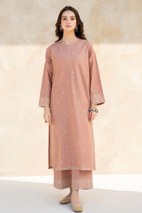 JAZMIN- 2PC UNSTITCHED LAWN EMBROIDRED SHIRT WITH LAWN EMBROIDRED TROUSER-3451
