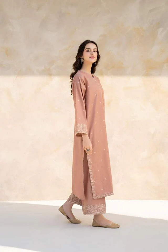 JAZMIN- 2PC UNSTITCHED LAWN EMBROIDRED SHIRT WITH LAWN EMBROIDRED TROUSER-3451