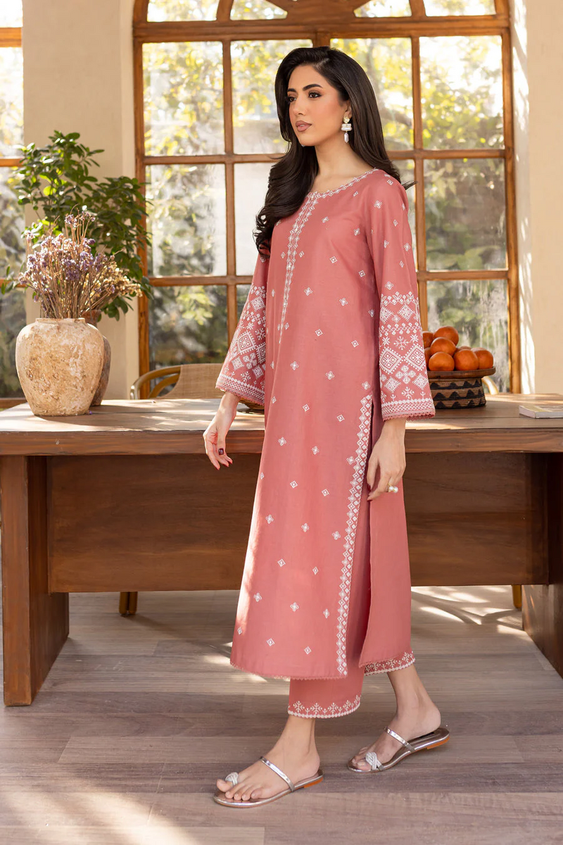 BATIK - UNSTITCHED 2PC LAWN EMBROIDRED SHIRT WITH LAWN EMBROIDRED SLEEVES - 3453