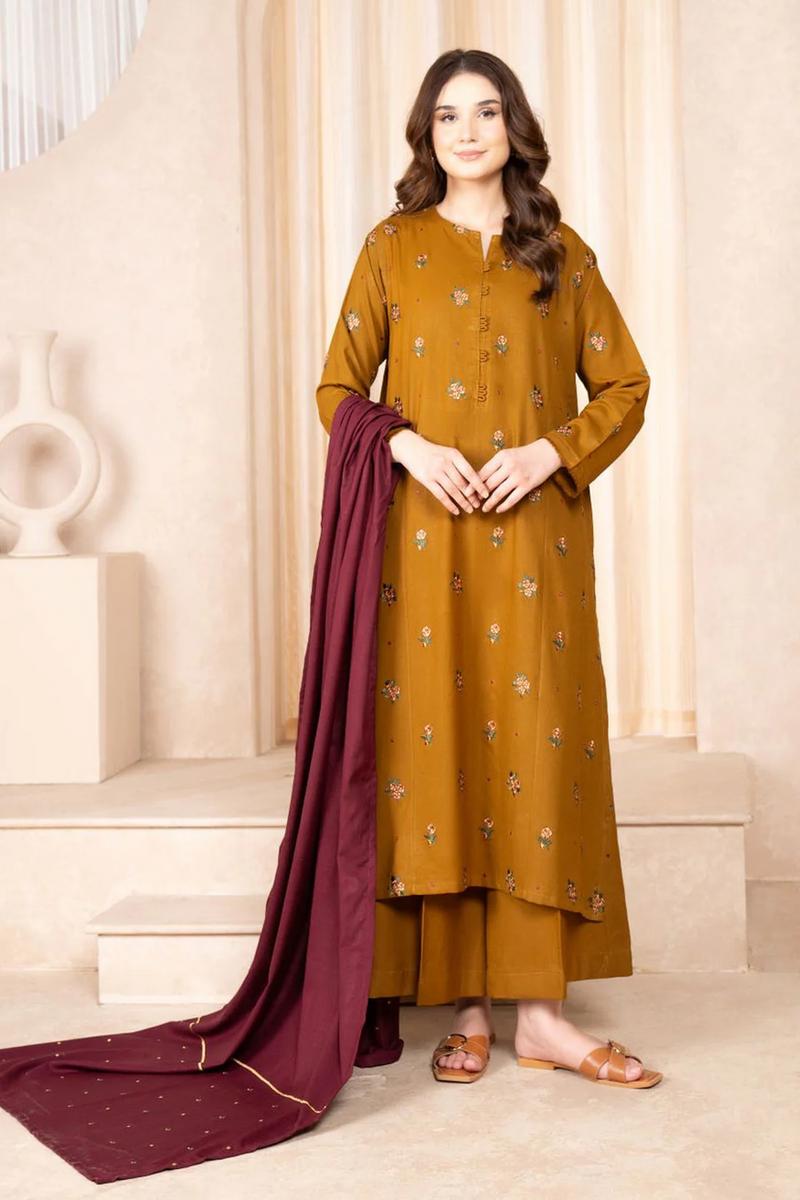 LAZULI- 3PC UNSTITCHED LAWN EMBROIDERED SHIRT LAWN EMBROIDERED DUPATTA AND TROUSER-3543