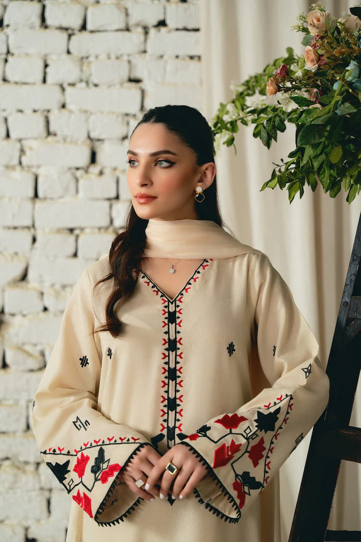ASIM JOFA 3PC LAWN EMBROIDERED SHIRT WITH BAMBER CHIFFON DUPATTA AND LAWN TROUSER - 3566