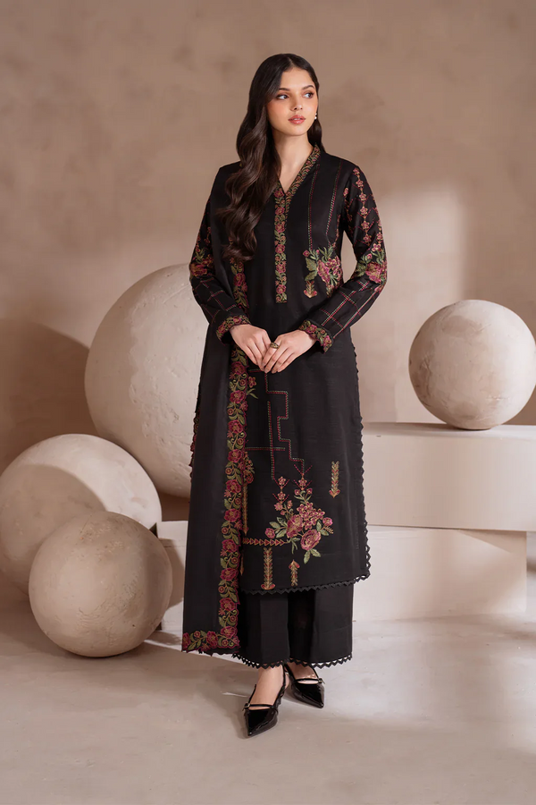 IZNIK-3PC UNSTITCHED LAWN EMBROIDERED SHIRT WITH CHIFFON EMBROIDERED DUPATTA AND TROUSER-3604