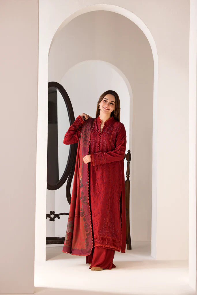 SOBIA NAZIR- 3PC LAWN EMBROIDERED SHIRT WITH MONARK PRINTED DUPATTA AND TROUSER-3614