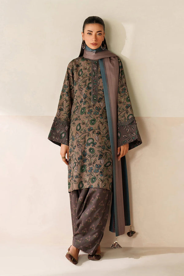BAROQUE-3PC VISCOSE PRINTED SHIRT WITH VISCOSE PRINTED DUPATTA AND TROUSER-BIC-2637