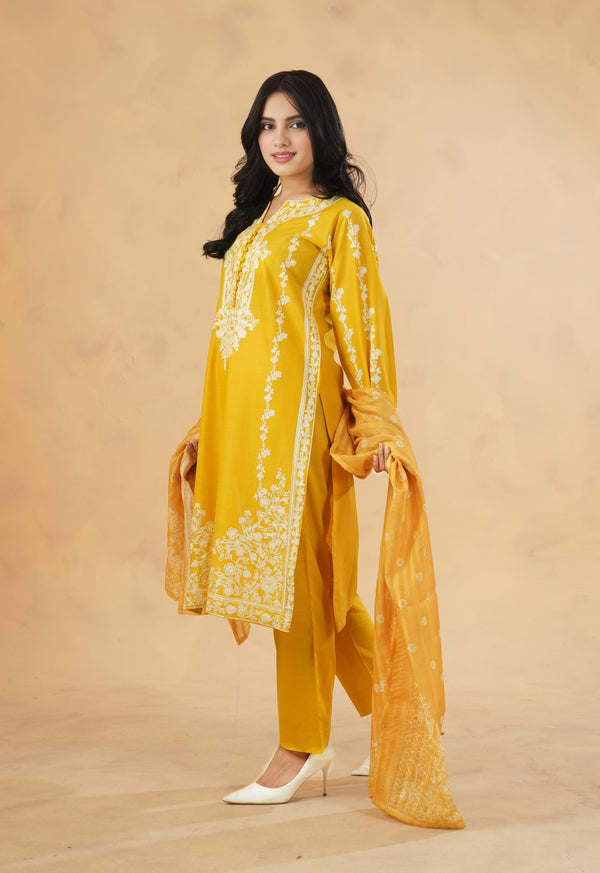 3 Piece Stitched Luxury Embroidered Pret | N - 5016