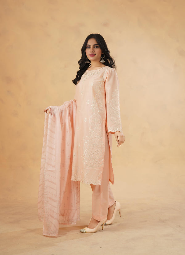 3 Piece Stitched Luxury Embroidered Pret | N - 5010