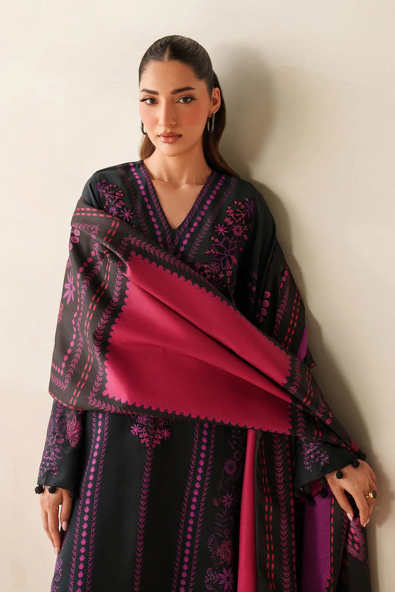 BAROUQE - 3PC UNSTITCHED KHADDAR PRINTED SHIRT WITH KHADDAR PRINTED DUPATTA AND PRINT TROUSER - NK 0205