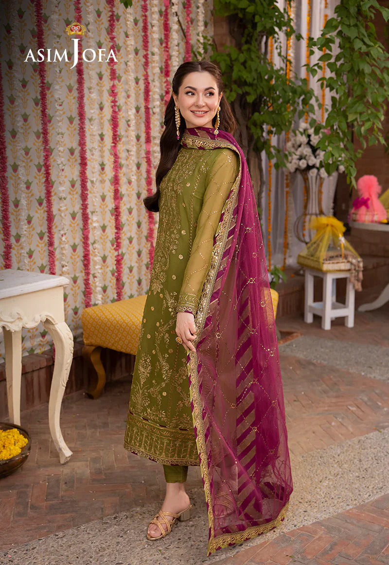 Asim Jofa Dhanak 3PC Embroidered With Chiffon Embroidered Dupatta-1134