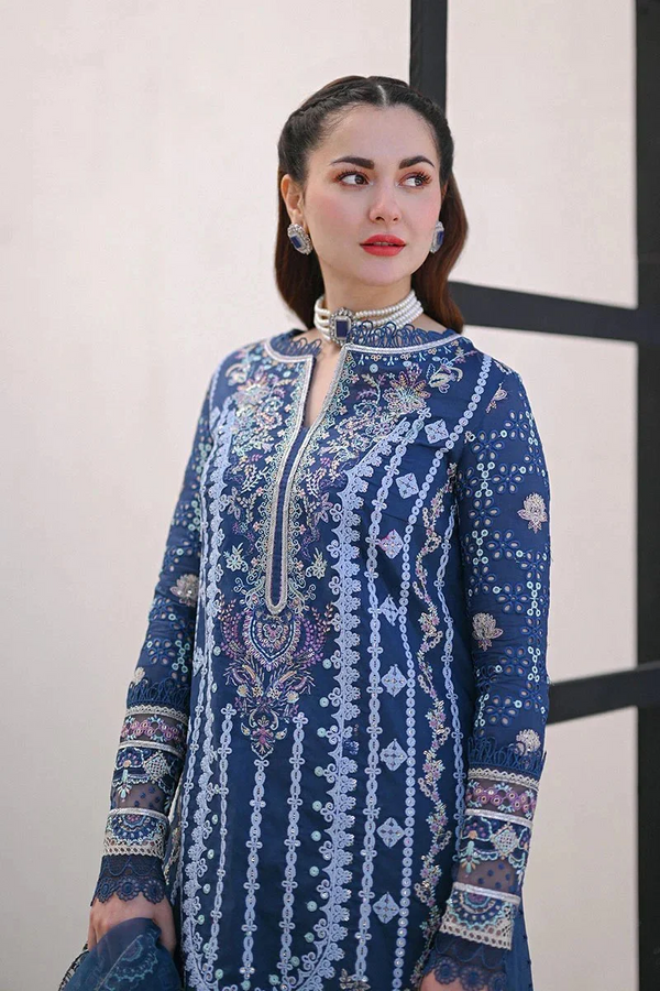 Qalamkar 3 Piece Embroidered Lawn Suit - NSQ 2545