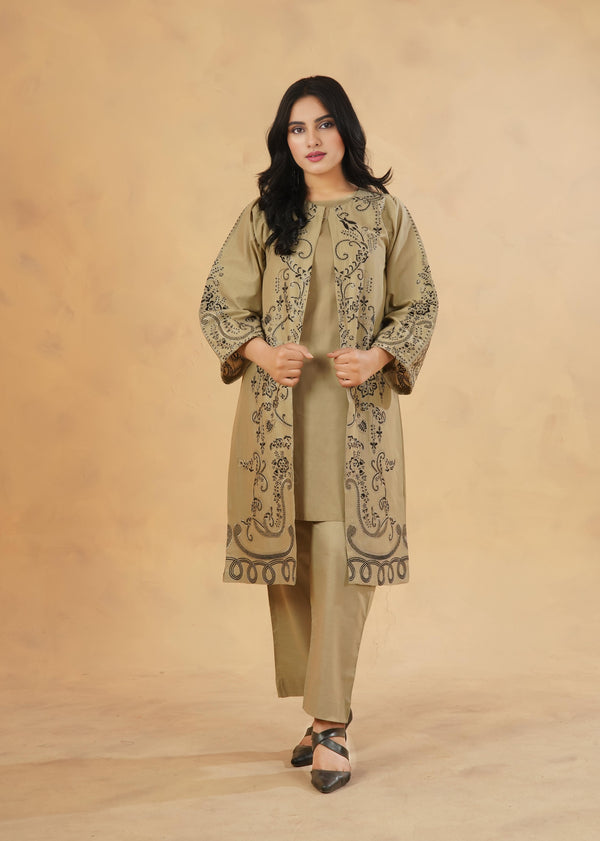 3 Piece Stitched Luxury Embroidered Pret | N - 5015