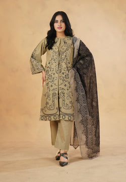 3 Piece Stitched Luxury Embroidered Pret | N - 5015
