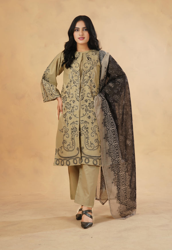 3 Piece Stitched Luxury Embroidered Pret | N - 5015