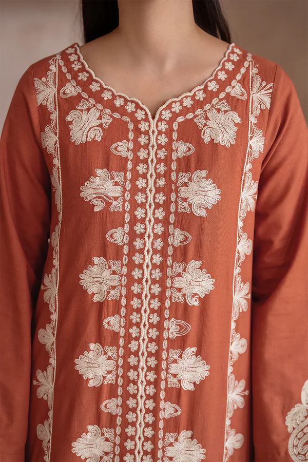 IZNIK- UNSTITCHED 3PC DHANAK EMBROIDERED WITH DHANAK EMBROIDERED SHAWL-3388