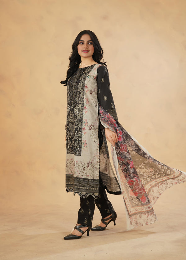 3 Piece Stitched Luxury Printed Pret | N - 5012
