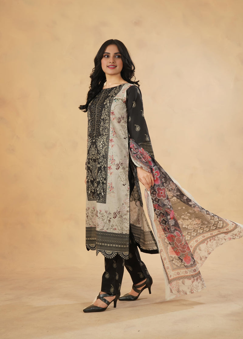 3 Piece Stitched Luxury Printed Pret | N - 5012