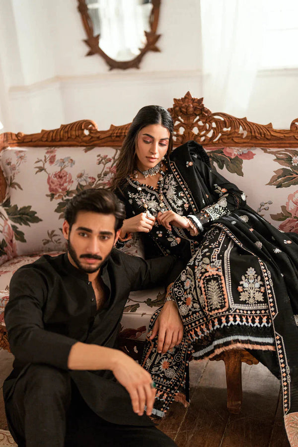 Qalamkar Dhanak-3PC Embroidered Shirt with Dhanak Embroidered Dupatta -13395