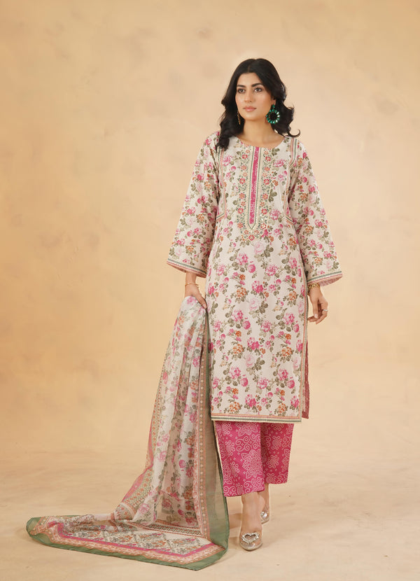 3 Piece Stitched Luxury Printed Pret | N - 5017