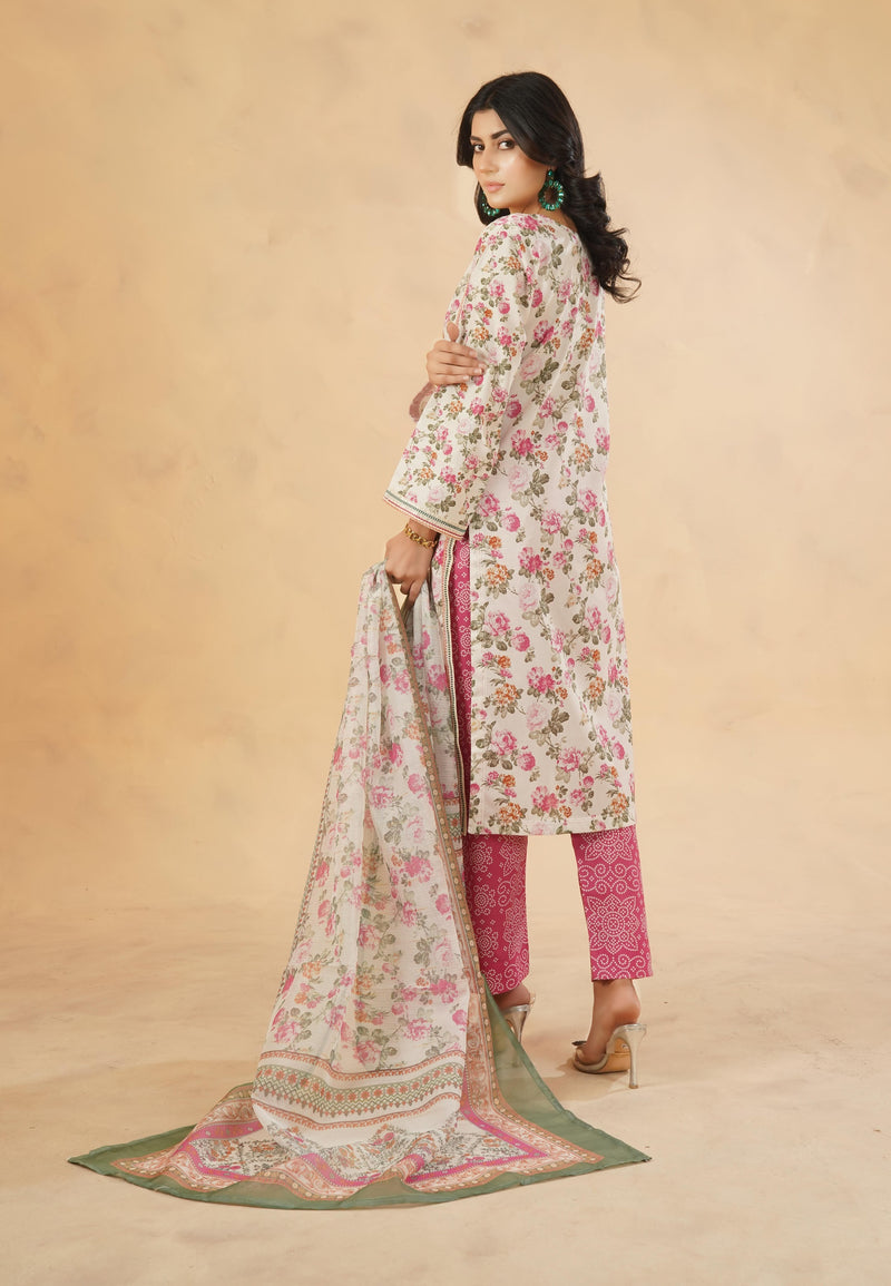 3 Piece Stitched Luxury Printed Pret | N - 5017