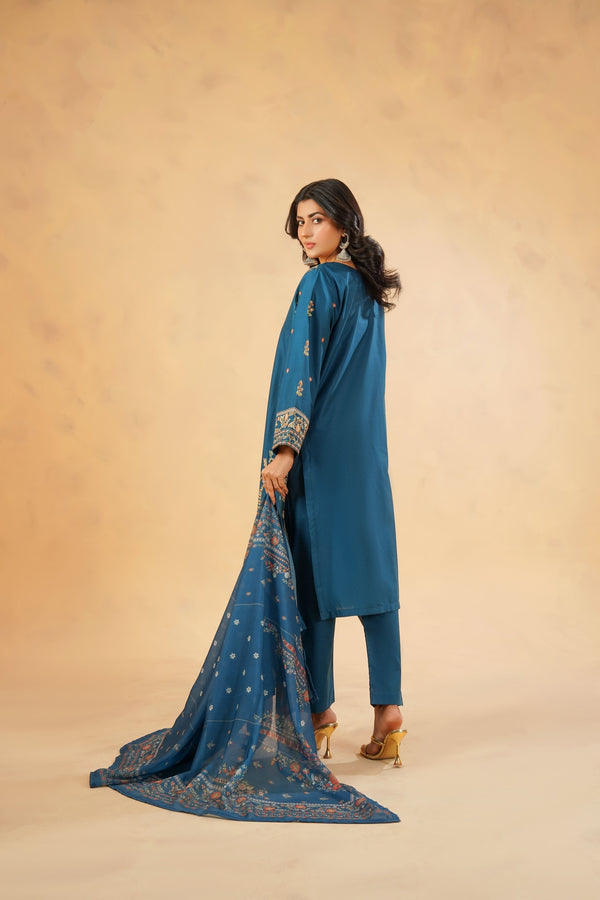 3 Piece Stitched Luxury Embroidered Pret| N - 5001