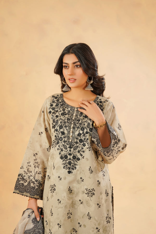 3 Piece Stitched Luxury Embroidered Pret | N - 5005