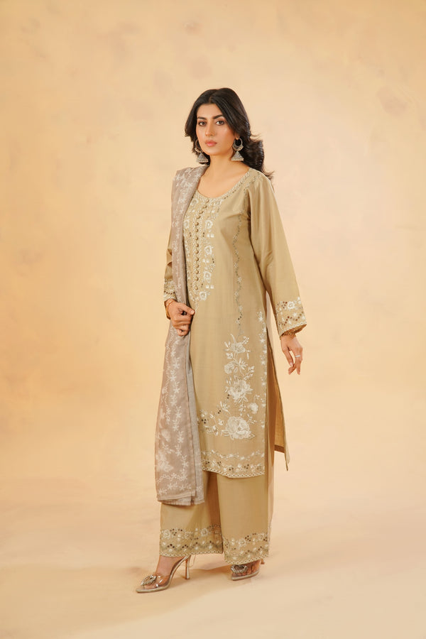 3 Piece Stitched Luxury Embroidered Pret | N - 5006