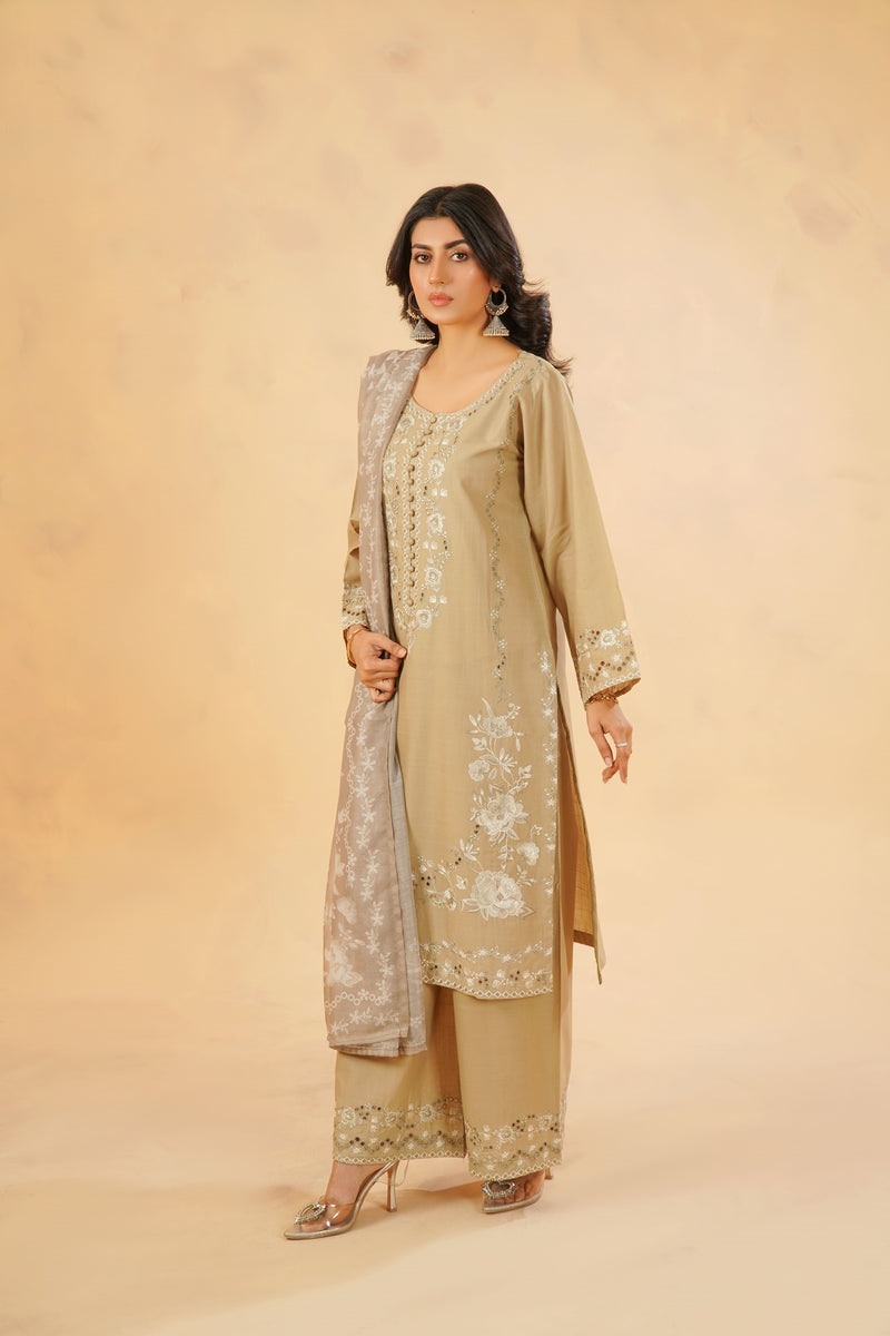 3 Piece Stitched Luxury Embroidered Pret | N - 5006