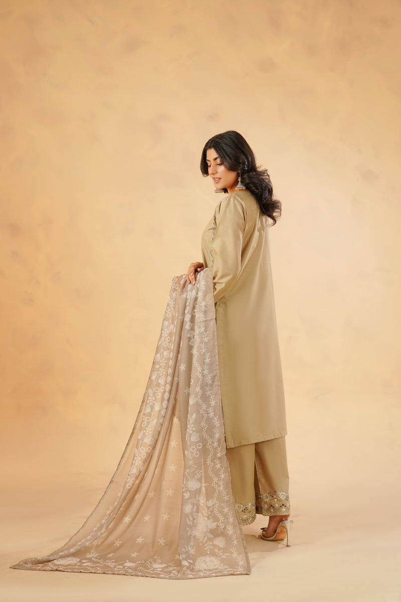 3 Piece Stitched Luxury Embroidered Pret | N - 5006