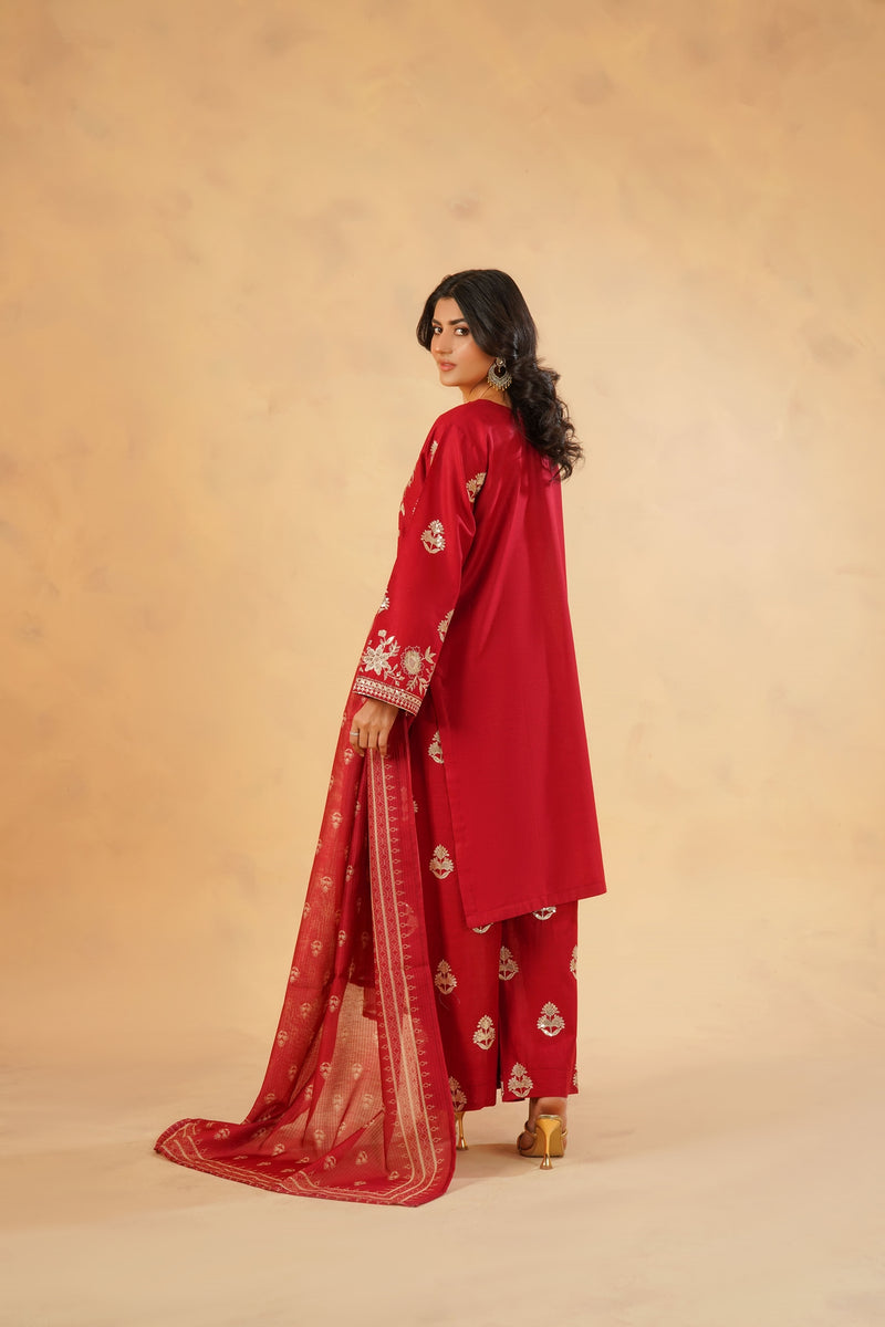 3 Piece Stitched Luxury Embroidered Pret | N - 5003