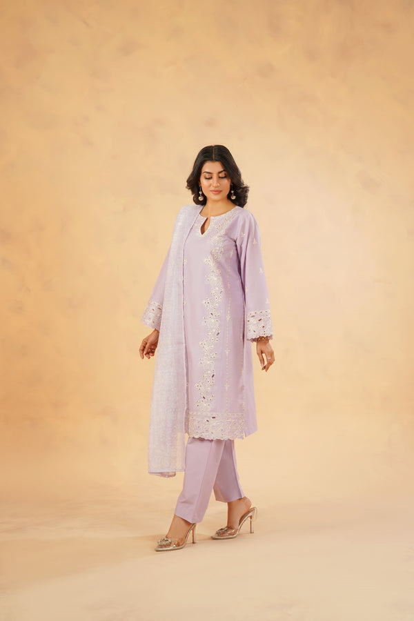 3 Piece Stitched Luxury Embroidered Pret | N - 5004