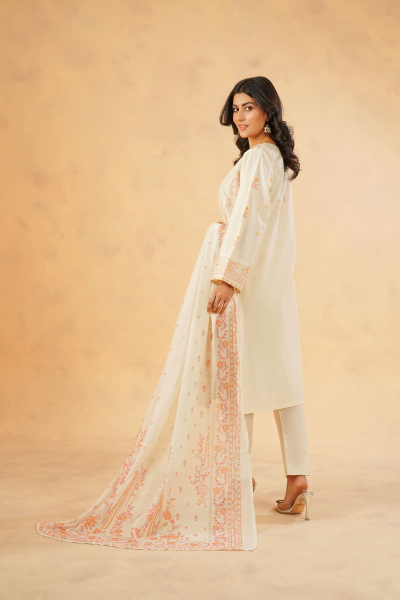 3 Piece Stitched Luxury Printed Pret | N - 5008