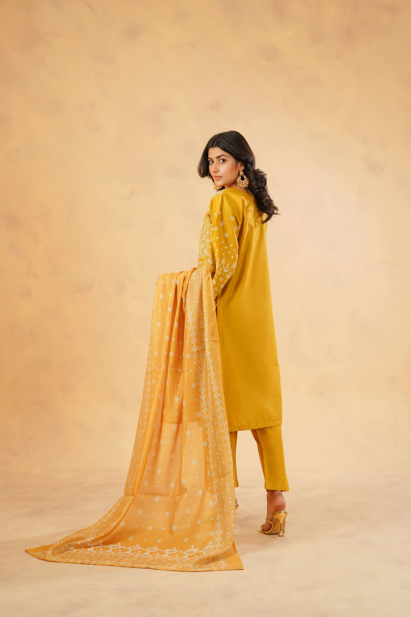3 Piece Stitched Luxury Embroidered Pret | N - 5002