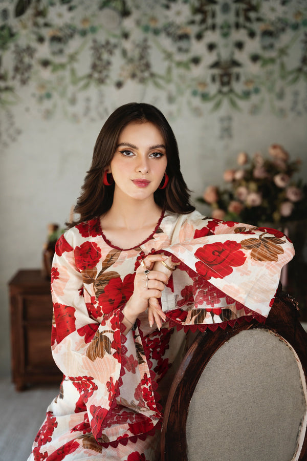 KARANDI Unstitched 3PC PRINTED SHIRT WITH KARANDI PRINTED DUAPTTA AND TROUSER-820